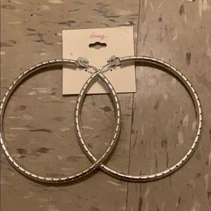 Silver hoop earrings